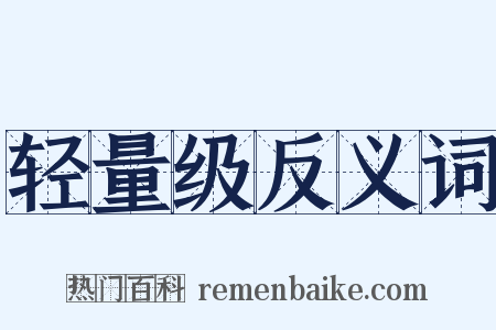 轻量级反义词是什么意思的图片